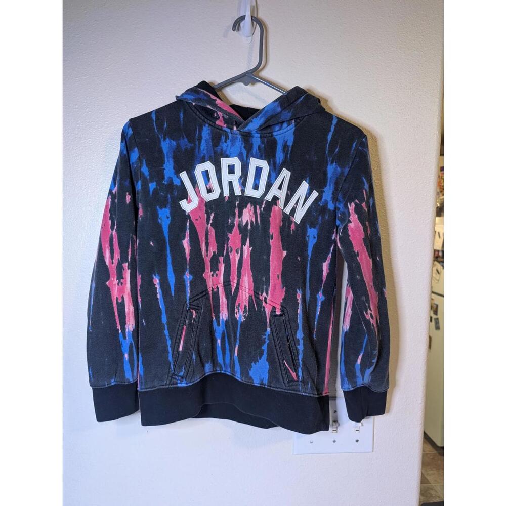 Jordan Youth Size Medium Tie-Dye Hoodie - Vibrant Style